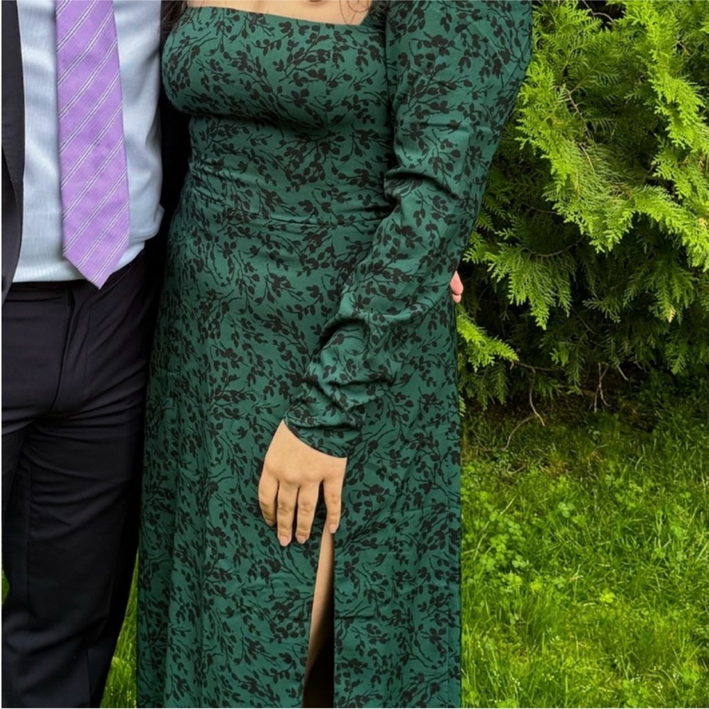 Abercrombie Long Sleeve Floral Midi Dress